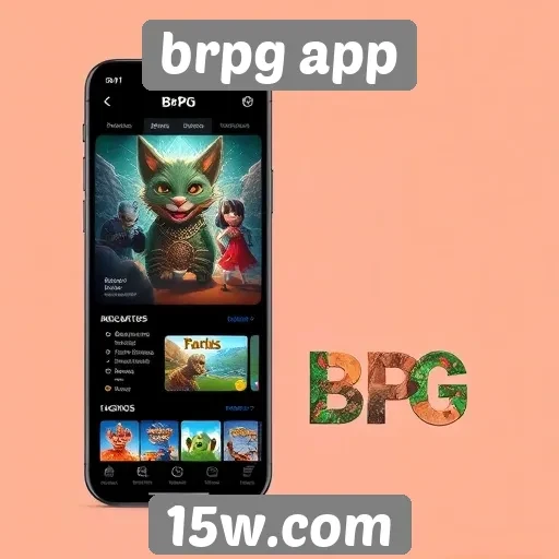 interface do brpg app facilita navegação e jogos online